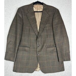 Chaps Ralph Lauren Blazer Mens 40 Tall Brown Wool Houndstooth Sport Coat Canada